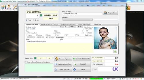Programa para Studio Tatoo  Atendimento  Agendamento  Financeiro v4.0 Plus - Fpqsystem 598116