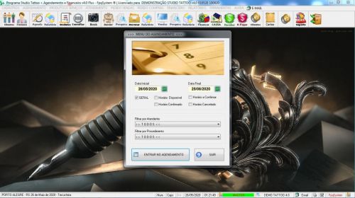 Programa para Studio Tatoo Atendimento Agendamento Financeiro v4.0 Plus - Fpqsystem 598121