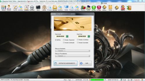 Programa para Studio Tatoo  Atendimento  Agendamento  Financeiro v4.0 Plus - Fpqsystem 598121