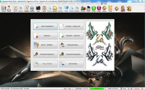 Programa para Studio Tatoo  Atendimento  Agendamento  Financeiro v4.0 Plus - Fpqsystem 598124