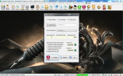 Programa para Studio Tatoo  Atendimento  Agendamento  Financeiro v4.0 Plus - Fpqsystem 598126