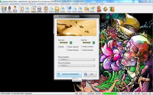 Programa para Studio Tatoo Atendimento Agendamento v2.0 - Fpqsystem 598155