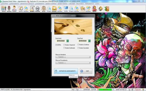 Programa para Studio Tatoo  Atendimento  Agendamento v2.0 - Fpqsystem 598155