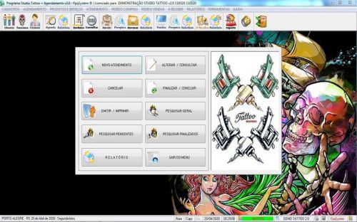 Programa para Studio Tatoo Atendimento Agendamento v2.0 - Fpqsystem 598156
