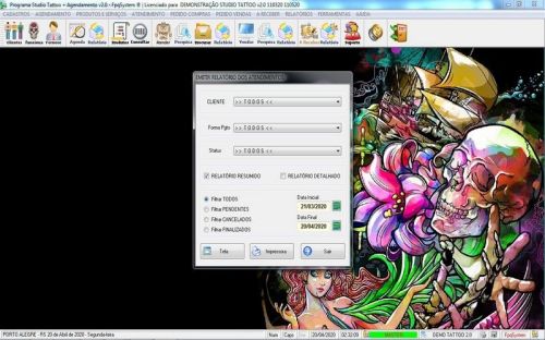 Programa para Studio Tatoo  Atendimento  Agendamento v2.0 - Fpqsystem 598159