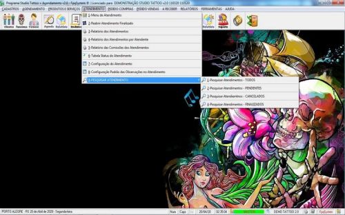 Programa para Studio Tatoo  Atendimento  Agendamento v2.0 - Fpqsystem 598160