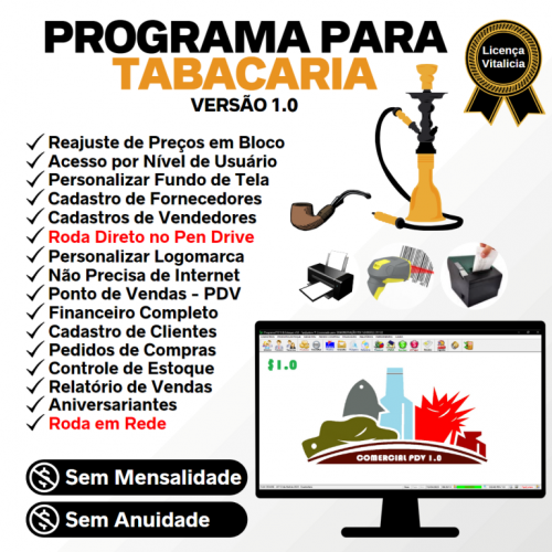 Programa Pdv Frente de Caixa para Tabacaria com Estoque e Financeiro v1.0 - Fpqsystem 653562