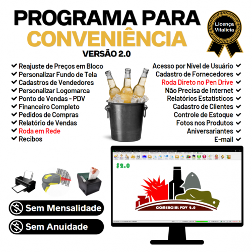 Programa Pdv Para Conveniência Estoque e Financeiro 2.0 Plus - Fpqsystem 655730