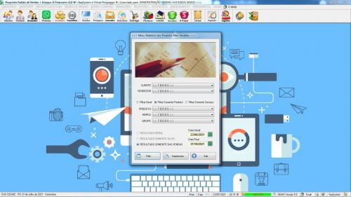 Programa Pedido de Vendas e Estoque com Financeiro v5.0 Plus  Whatsapp - Fpqsystem 588707