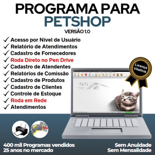 Programa Petshop Atendimento Agendamento e Serviços v1.0 - Fpqsystem 657388