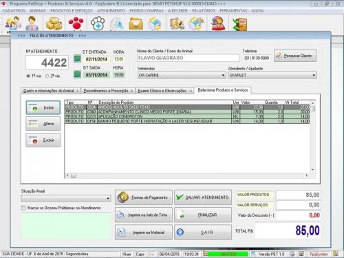 Programa Petshop Atendimento Agendamento e Serviços v1.0 - Fpqsystem 657394