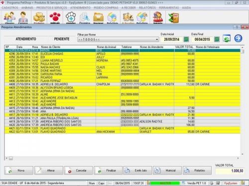 Programa Petshop Atendimento Agendamento e Serviços v1.0 - Fpqsystem 657395