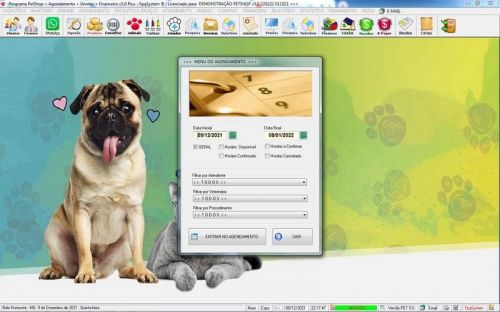 Programa Petshop Atendimento Agendamento Serviços e Financeiro v5.0 Plus - Fpqsystem 657472