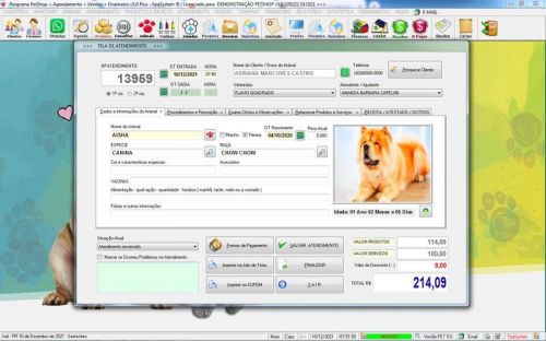 Programa Petshop Atendimento Agendamento Serviços e Financeiro v5.0 Plus - Fpqsystem 657482