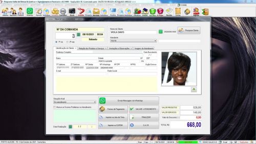 Programa Salão de Beleza Agendamento Vendas e Financeiro v6.0 Plus Whatsapp via Atendimento - Fpqsystem 598250