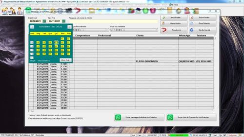 Programa Salão de Beleza Agendamento Vendas e Financeiro v6.0 Plus Whatsapp via Atendimento - Fpqsystem 598256