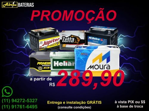 Promoção de Baterias Várias Marcas a Partir de  752784