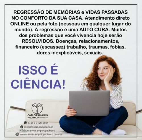 Psicanalista Feira De Santana Ba 75991269051 whatsapp 778168