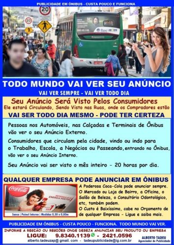Publicidade Em Ônibus- São Paulo - Guarulhos - Osasco - Anuncie : Todo Mundo Vai Ver 645973