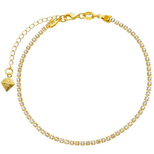 Pulseira Riviera folheada a ouroprata com zircônias 746217