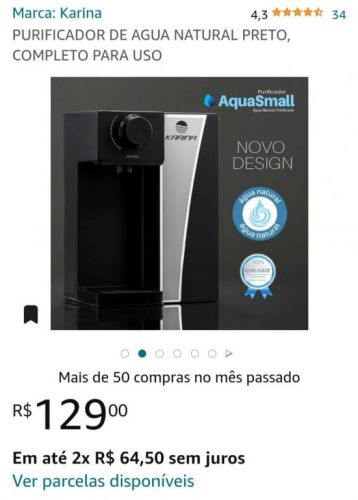 Purificador de agua natural 694349