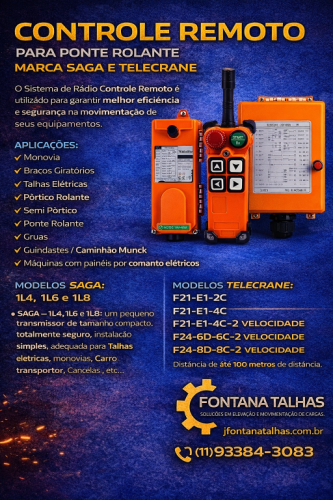 Rádio Controle para Movimentação de Carga 771072