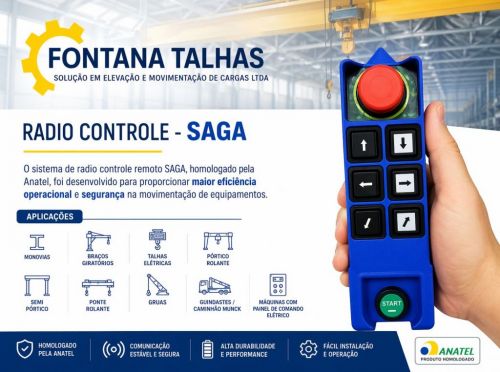 Radio Controle Remoto Marca Saga  778627
