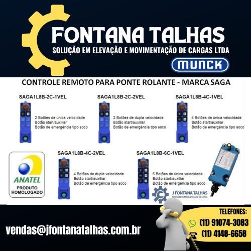 Radio Controle Remoto Marca Saga  778628