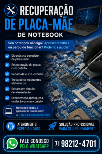 Recuperação placa mãe notebook  783738