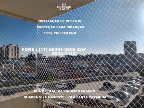 Redes de Proteção na Vila Mascote 11   98391-0505 zap  564514