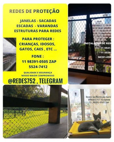  Redes de Proteção no Butantã Av. Caxingui 11 98391-0505 zap  735739
