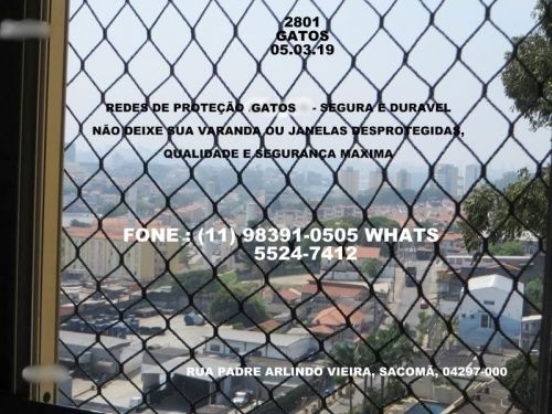 Redes de Proteção no Sacomá Rua Marques de Lajes Qualidade e Segurança maxima.  595442