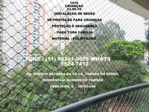 Redes de Proteção no Taboão da Serra 98391-0505 Av. Paulo Aires janelas  527487