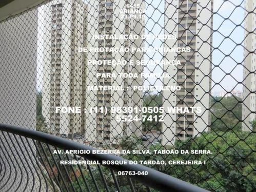 Redes de Proteção no Taboão da Serra 98391-0505 Av. Paulo Aires janelas  527492