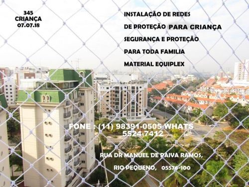 Redes de Segurança no Rio Pequeno Rua Valson Lopes 11 98391-0505 Zap  564528