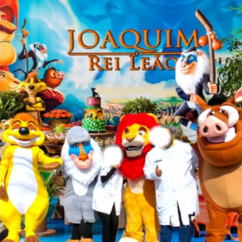 Rei Leao cover turma personagens vivos festa infantil 673113