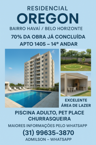 Repasso Apartamento Edifício Oregon Bairro Havaí  761092
