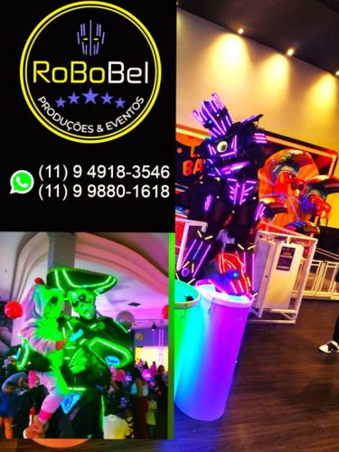 Robos Led animação casamentos festas eventos robô 694399