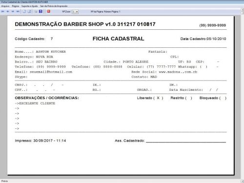 Programa para Barbearia e Atendimento Barbershop  v1.0 - Fpqsystem  408909
