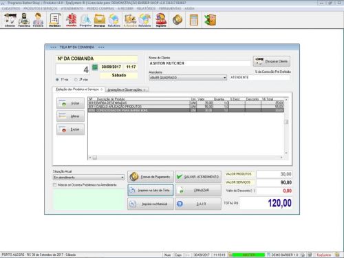 Programa para Barbearia e Atendimento Barbershop  v1.0 - Fpqsystem  408912