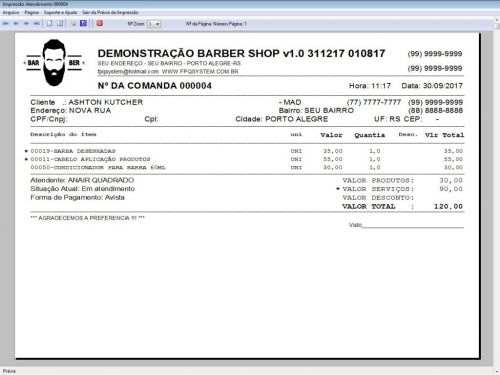 Programa para Barbearia e Atendimento Barbershop  v1.0 - Fpqsystem  408914