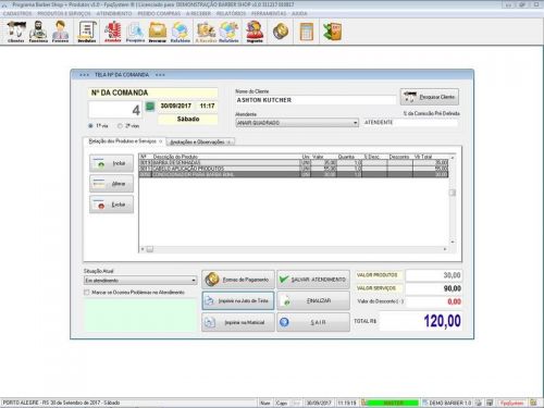 Programa para Barbearia e Atendimento Barbershop  v1.0 - Fpqsystem  408916