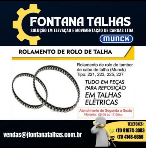 Rolamento de rolo 221222223 Fontana talhas 743551