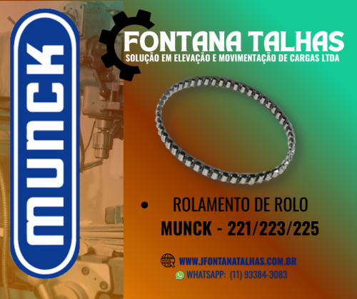 Rolamento De Rolo = Fontana Talhas 762507 Rolamento De Rolo = Fontana Talhas 762507