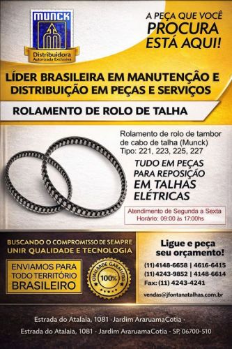 Rolamento especial para Tambor de cabo de aço - Talhas Munck  777351
