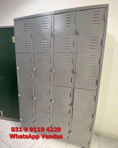Roupeiro para Vestiário Empresa 16 Portas - Novo - Frete Grátis para Belo Horizonte Mg 756346