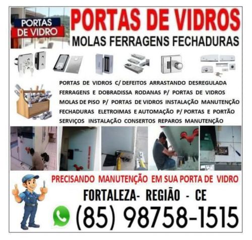 S 0 s - Portas  De  Vidros  Consertos  85 98758-1515 745200