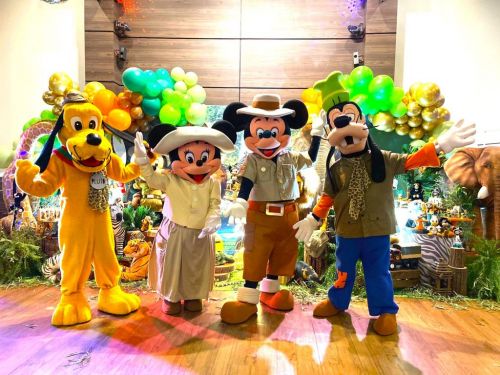 Safari Mickey personagem vivo cosplay Festa infantil 787203