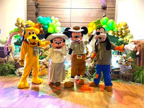 Safari Mickey personagem vivo cosplay Festa infantil 787212