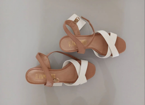 Sandália Meia Pata Glam Shoes Branco 746784